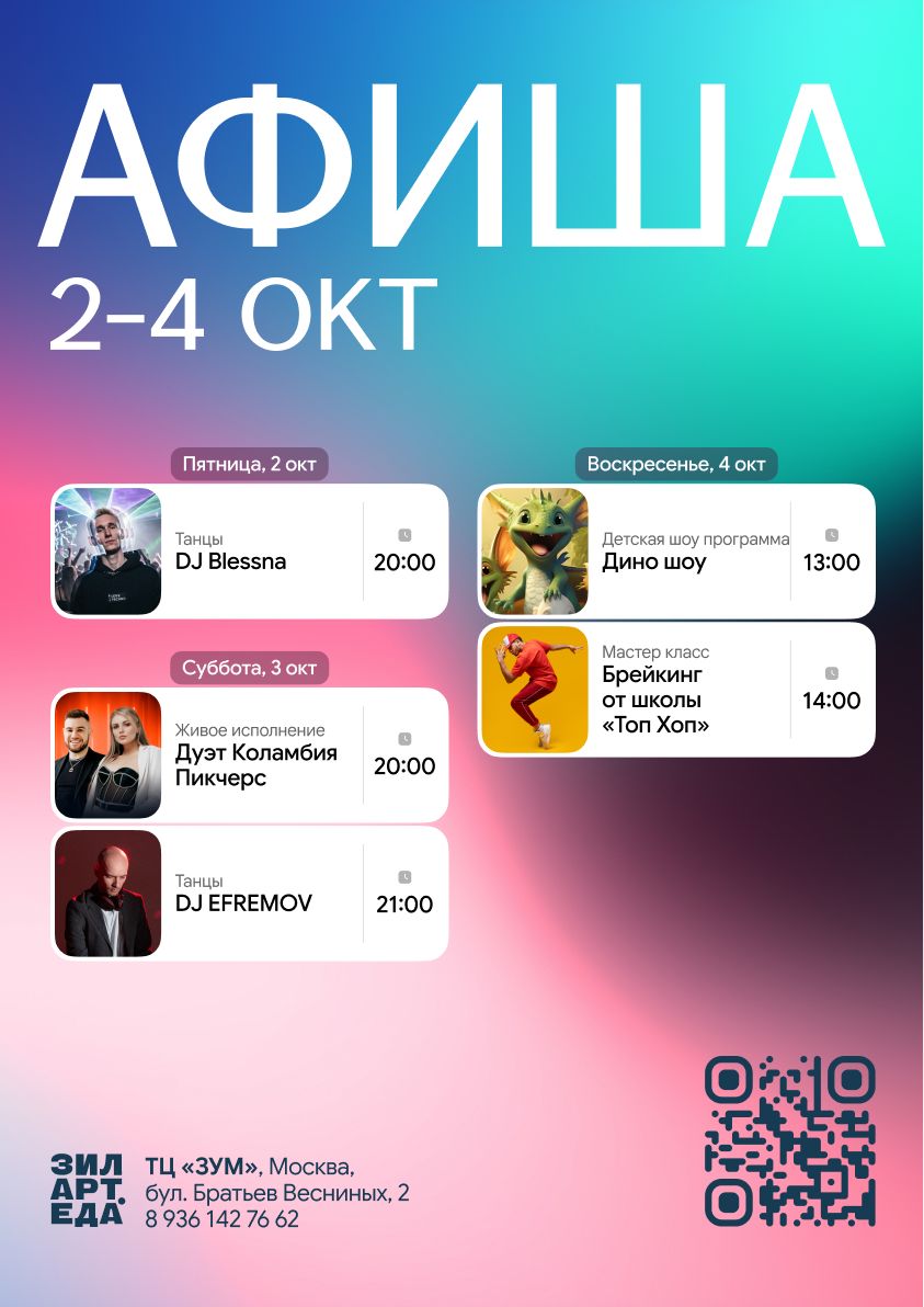 Дайджест событий ЗИЛАРТ.ЕДА | 02.10-04.10